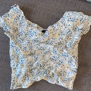 Aqua brand Yellow floral crop top